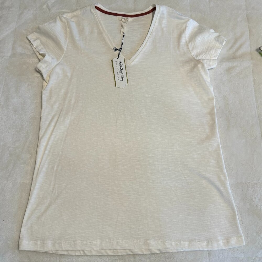 Matilda Jane Womens Joanna Gaines White Cream Homebody Top NWT flaw